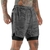 Shorts de corrida masculinos 2 em 1 shorts esportivos academias 2023