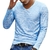 SHUJIN 2021 Men Casual T Shirts Manga Longa Estampada Tops Decote em V Slim Tees - Galeriarei