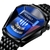 Luxo HOURSLY Brand Trend Cool Relógio de Pulso Masculino Tecnologia de Aço Ino