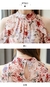 Imagem do Roupas Femininas 2022 Novas Blusas Femininas de Chiffon Floral Doce com Babados