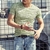 SHUJIN 2021 Men Casual T Shirts Manga Longa Estampada Tops Decote em V Slim Tees - Galeriarei