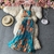 Bohemian Vacation Beach 2pcs Set Women Floral Printed Short Strapless Tops E cin - Galeriarei