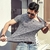 Imagem do SHUJIN 2021 Men Casual T Shirts Manga Longa Estampada Tops Decote em V Slim Tees