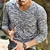 SHUJIN 2021 Men Casual T Shirts Manga Longa Estampada Tops Decote em V Slim Tees - Galeriarei