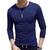 SHUJIN 2021 Men Casual T Shirts Manga Longa Estampada Tops Decote em V Slim Tees - Galeriarei