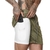 Shorts de corrida masculinos 2 em 1 shorts esportivos academias 2023