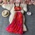 Bohemian Vacation Beach 2pcs Set Women Floral Printed Short Strapless Tops E cin