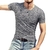 SHUJIN 2021 Men Casual T Shirts Manga Longa Estampada Tops Decote em V Slim Tees - comprar online