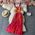 Bohemian Vacation Beach 2pcs Set Women Floral Printed Short Strapless Tops E cin - Galeriarei