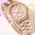 Imagem do Moda Relógio Feminino com Diamante Feminino Marca de Luxo Feminino Pulseira Fem