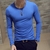 SHUJIN 2021 Men Casual T Shirts Manga Longa Estampada Tops Decote em V Slim Tees