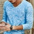 SHUJIN 2021 Men Casual T Shirts Manga Longa Estampada Tops Decote em V Slim Tees - comprar online