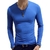 SHUJIN 2021 Men Casual T Shirts Manga Longa Estampada Tops Decote em V Slim Tees na internet