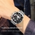 Relógios masculinos de luxo, pulseira de ouro, aço inoxidável, relógio de ca
