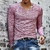 SHUJIN 2021 Men Casual T Shirts Manga Longa Estampada Tops Decote em V Slim Tees - comprar online