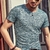 SHUJIN 2021 Men Casual T Shirts Manga Longa Estampada Tops Decote em V Slim Tees - Galeriarei