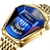 Luxo HOURSLY Brand Trend Cool Relógio de Pulso Masculino Tecnologia de Aço Ino na internet