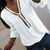 Imagem do Hirigin Moda Feminina Senhoras Blusa Manga Longa Solta Verão Decote em V Camisa
