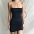 Vestido sexy preto sem alças para mulher sem costas bandagem bodycon mini vesti