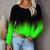 Imagem do 2023 Novas Blusas Femininas Primavera Impressão 3D Camisas Gradientes Moda Mang