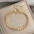 DIEYURO 316L Aço Inoxidável Moda Elo Pulseira de Corrente para Mulheres Pulsei - loja online