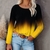 2023 Novas Blusas Femininas Primavera Impressão 3D Camisas Gradientes Moda Mang na internet