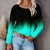 2023 Novas Blusas Femininas Primavera Impressão 3D Camisas Gradientes Moda Mang - comprar online