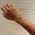 Imagem do Pulseiras de moda punk douradas para mulheres, homens, pulseiras de metal de aç