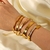 Pulseiras de aço inoxidável punk delicadas para mulheres Pulseiras de metal co - comprar online