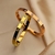 GD Luxury Brand 18K Crystal Bangle for Women Designer Joias Banhado a Ouro Pulse - loja online