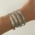 Novo design de pulseiras e pulseiras incrustadas de zircônio para mulheres ouro na internet
