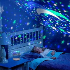 Projetor de estrelas giratório para decorar o quarto das crianças