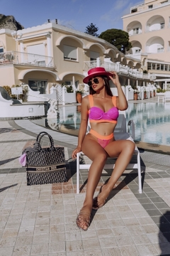 Cropped Laranja com Pink Neon - loja online