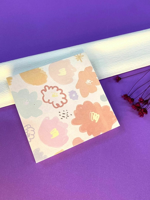 Bloco Autoadesivo flor