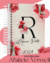 Agenda Alfabeto Floral Vermelho