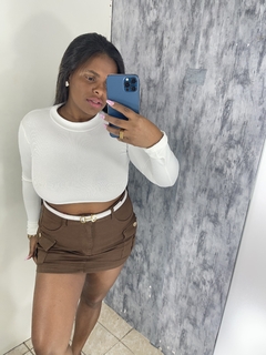 Cropped canelado - comprar online