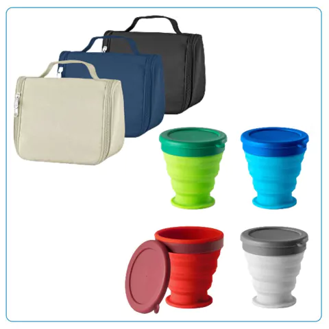KIT Copo de Viagem + Necessaire