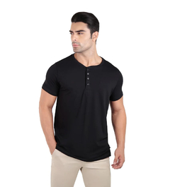 CAMISETA HENLEY | ALGODÃO EGÍPCIO • GOLA PADRE - Redflower