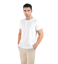 CAMISETA HENLEY | ALGODÃO EGÍPCIO • GOLA PADRE