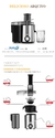HPH2O Aço Inoxidável 600 W 2 velocidades Espremedor Elétrico Vegetal Frutas M na internet
