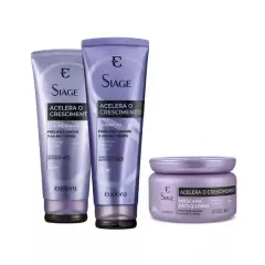 Combo Eudora Siàge Acelera o Crescimento: Shampoo 250ml + Condicionador 200ml + Máscara Capilar 250g