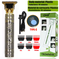 T9 USB Electric Hair Cutting Machine Rechargeable New Hair Clipper Man Shaver Tr na internet