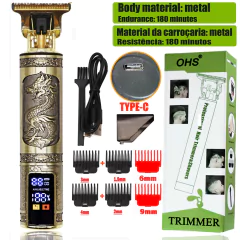 T9 USB Electric Hair Cutting Machine Rechargeable New Hair Clipper Man Shaver Tr - loja online