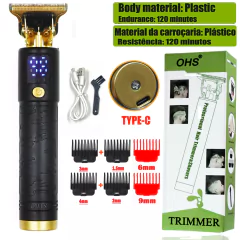 T9 USB Electric Hair Cutting Machine Rechargeable New Hair Clipper Man Shaver Tr - loja online