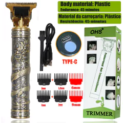 T9 USB Electric Hair Cutting Machine Rechargeable New Hair Clipper Man Shaver Tr - bom negocio