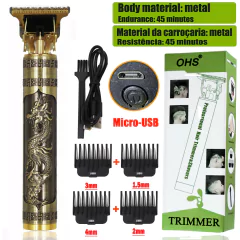 T9 USB Electric Hair Cutting Machine Rechargeable New Hair Clipper Man Shaver Tr - comprar online