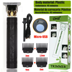 T9 USB Electric Hair Cutting Machine Rechargeable New Hair Clipper Man Shaver Tr - loja online