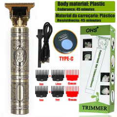 T9 USB Electric Hair Cutting Machine Rechargeable New Hair Clipper Man Shaver Tr - loja online