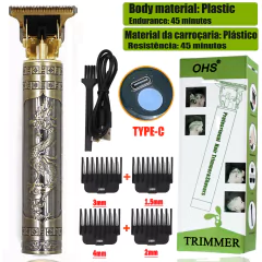 T9 USB Electric Hair Cutting Machine Rechargeable New Hair Clipper Man Shaver Tr na internet