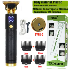 T9 USB Electric Hair Cutting Machine Rechargeable New Hair Clipper Man Shaver Tr - loja online